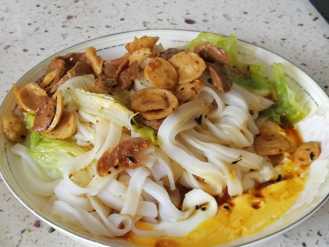 快手肉丸蒸河粉
