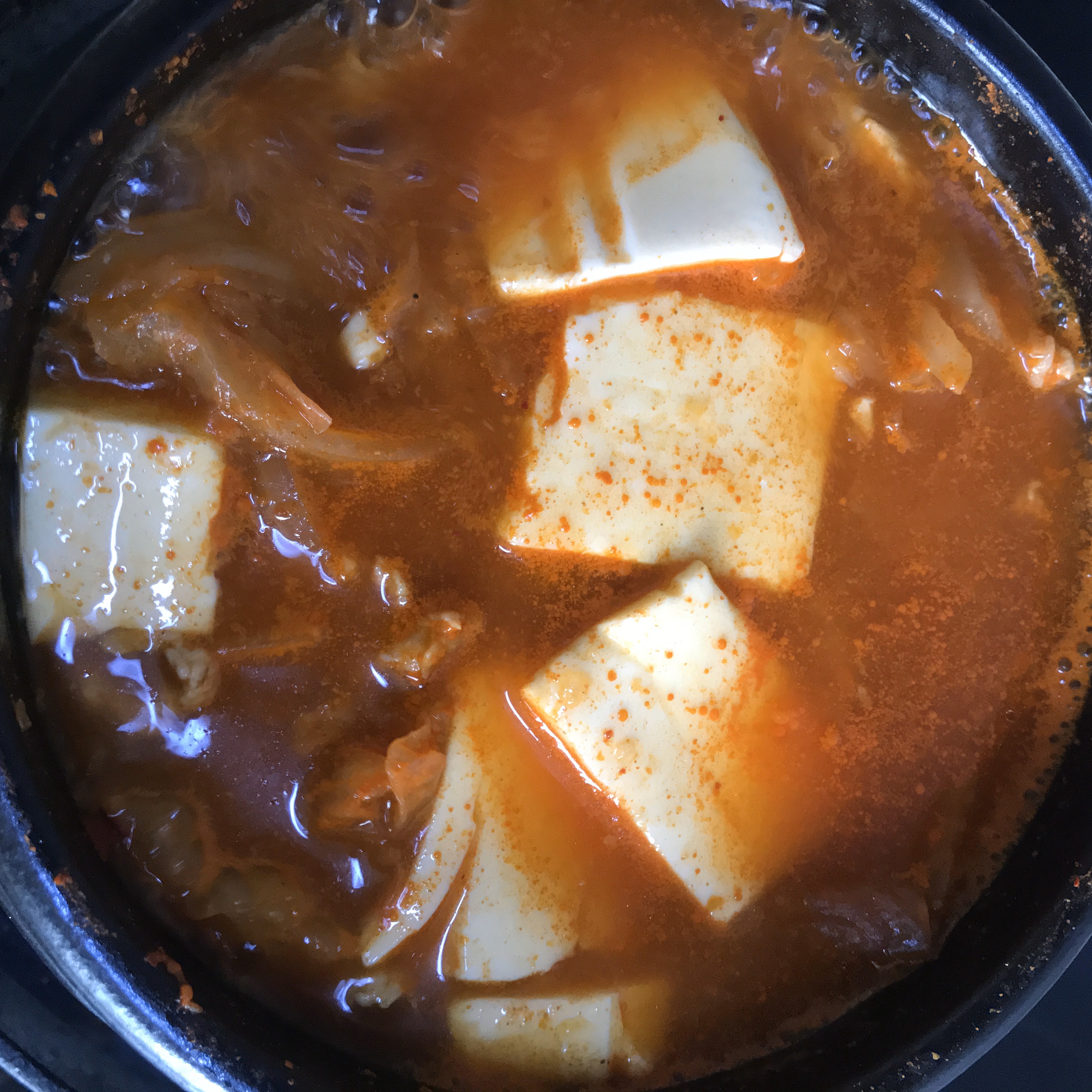 随时给你温暖的泡菜豆腐汤的做法 步骤8