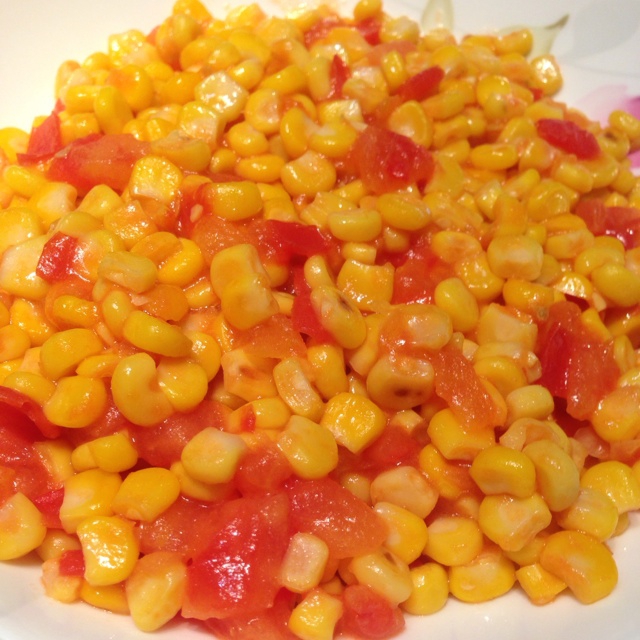 素菜也香甜玉米番茄丁