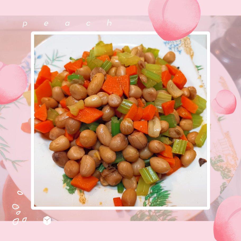 凉拌芹菜花生米胡萝卜