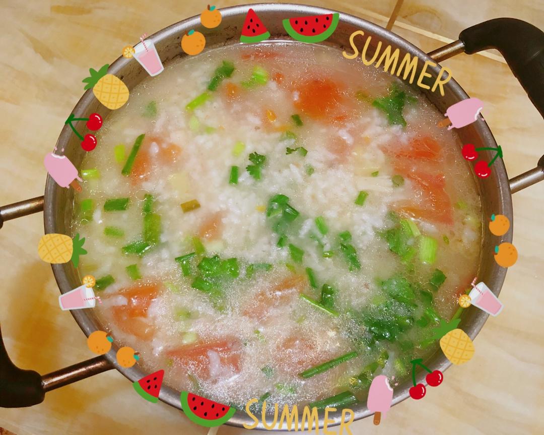 番茄排骨干贝粥