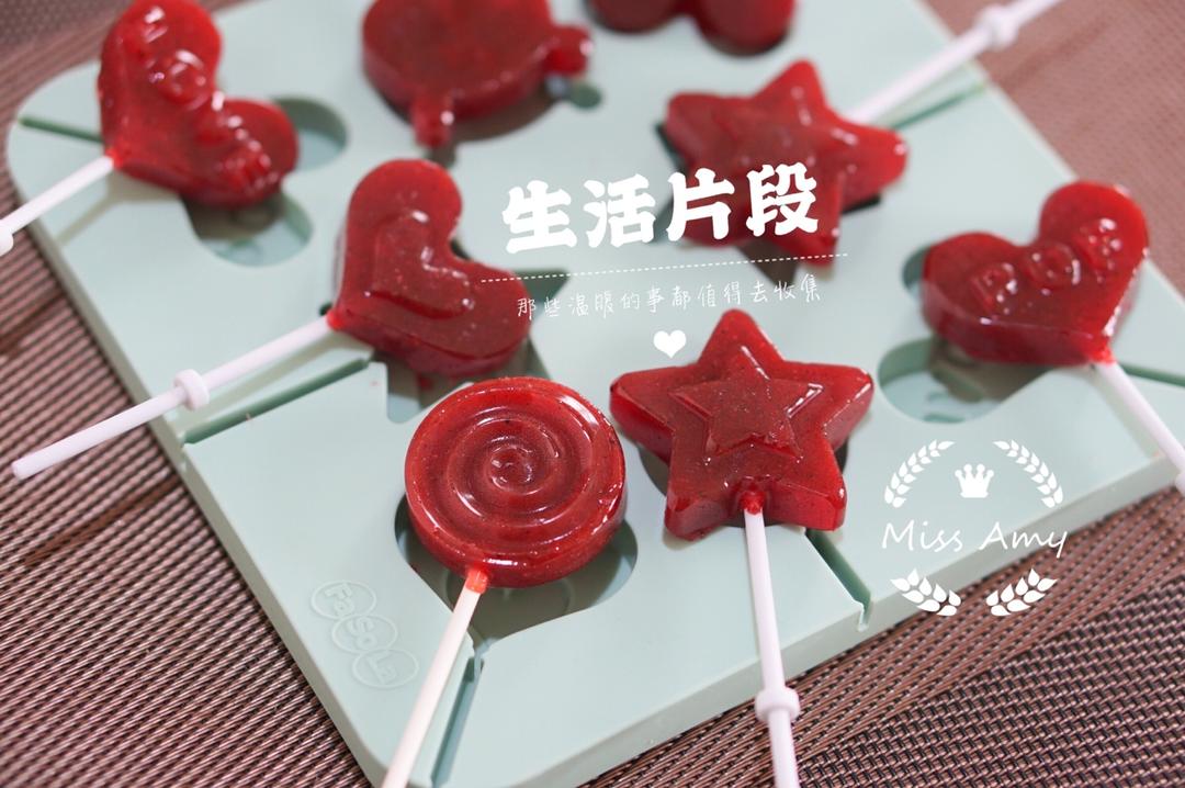自制棒棒糖（火龙果味）