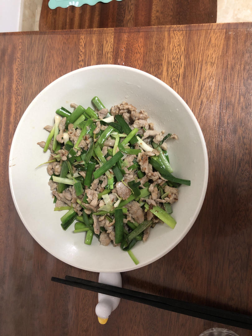 大蒜炒肉丝