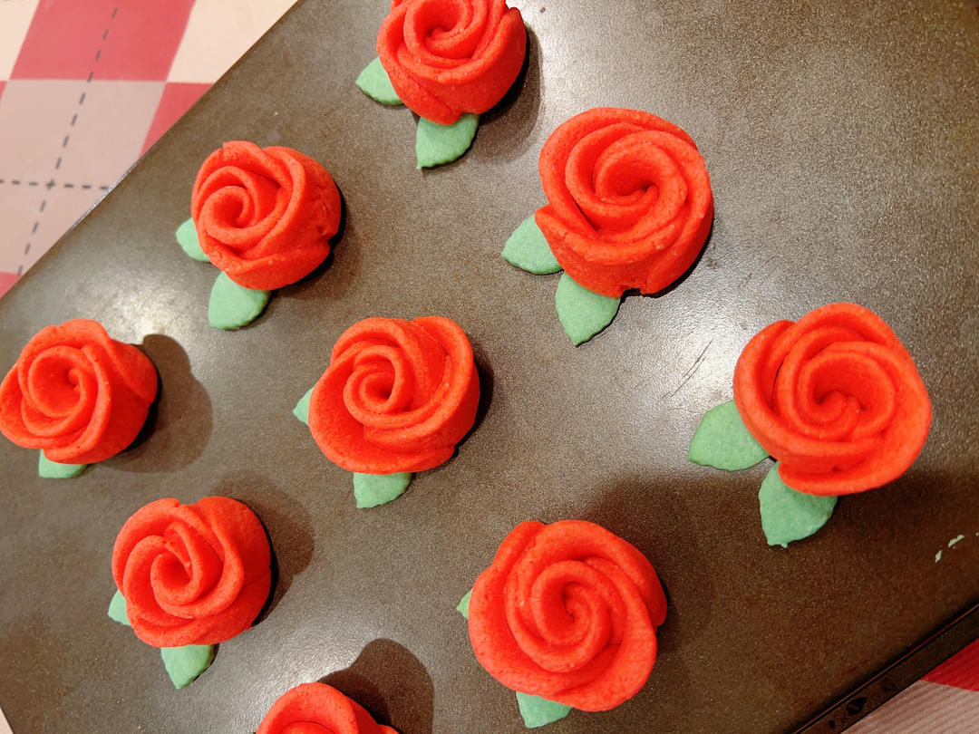 情人节玫瑰花曲奇