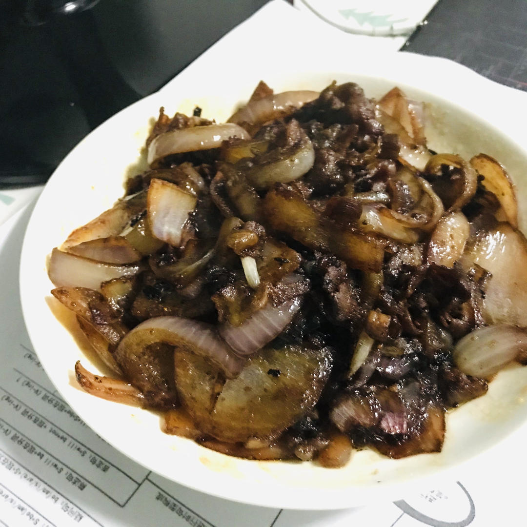 洋葱孜然羊肉片