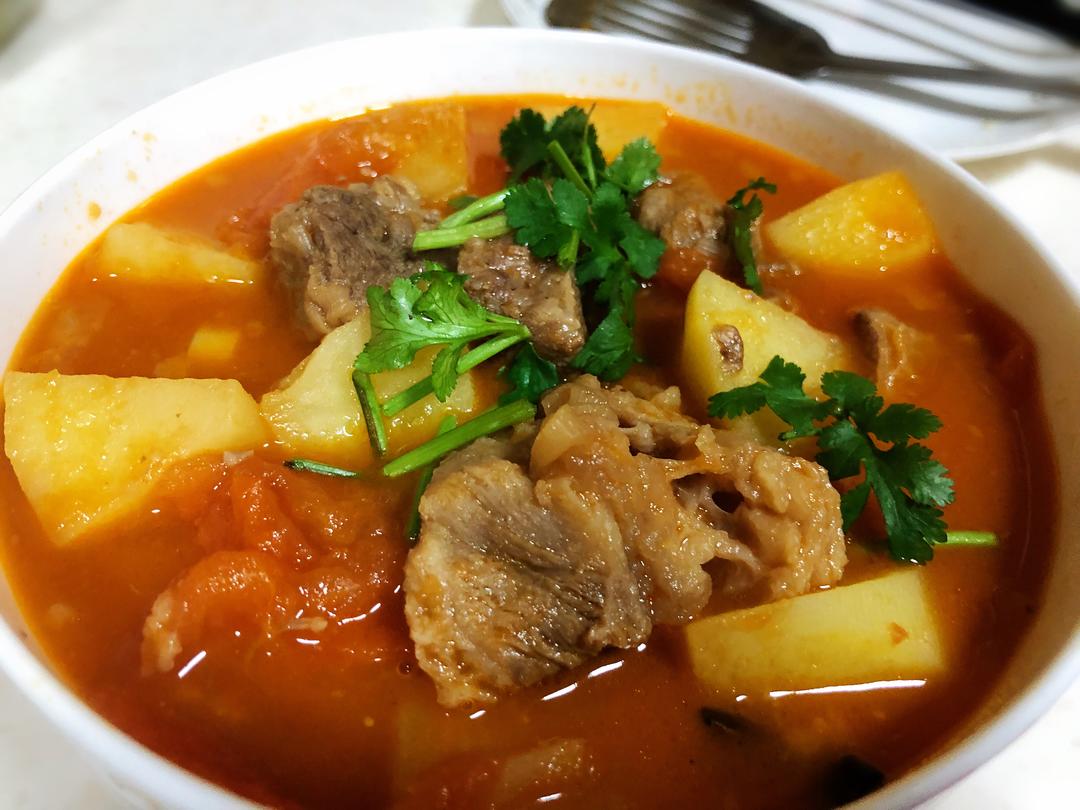 番茄土豆牛腩的做法