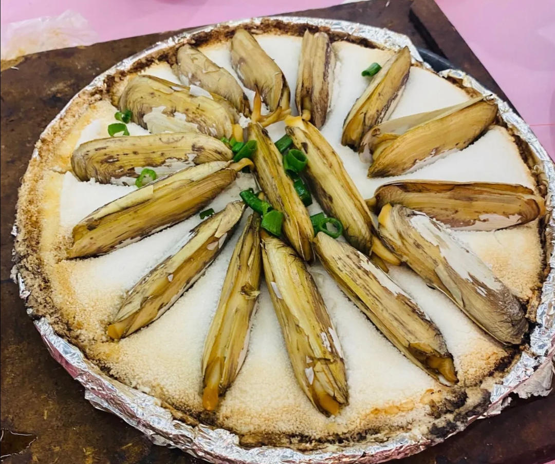 🔥雪菜汁干烤蛏子