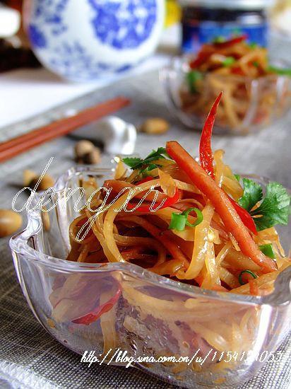 咸菜疙瘩辣炒火腿丝的做法