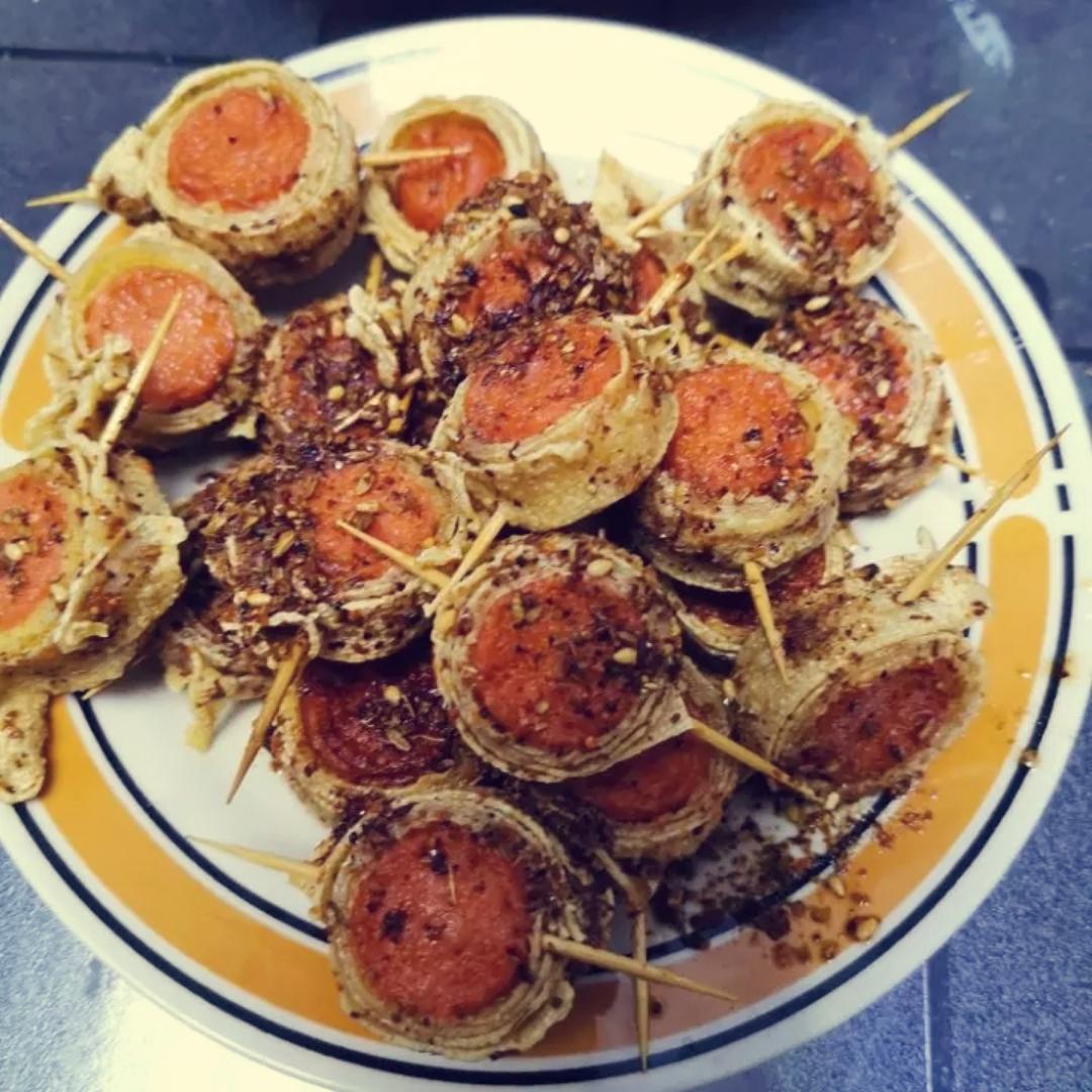 孜然火腿豆皮卷