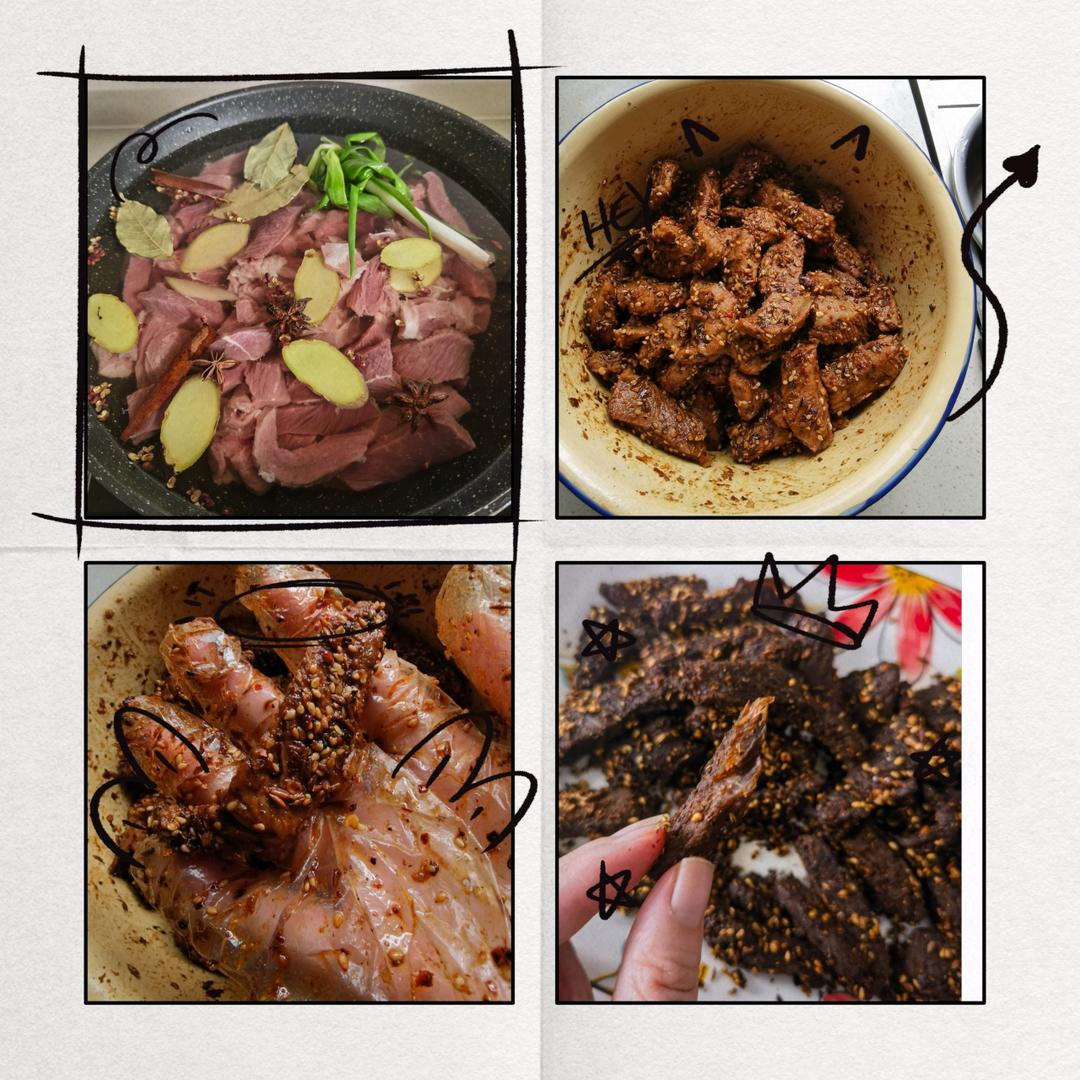 香辣手撕牛肉干