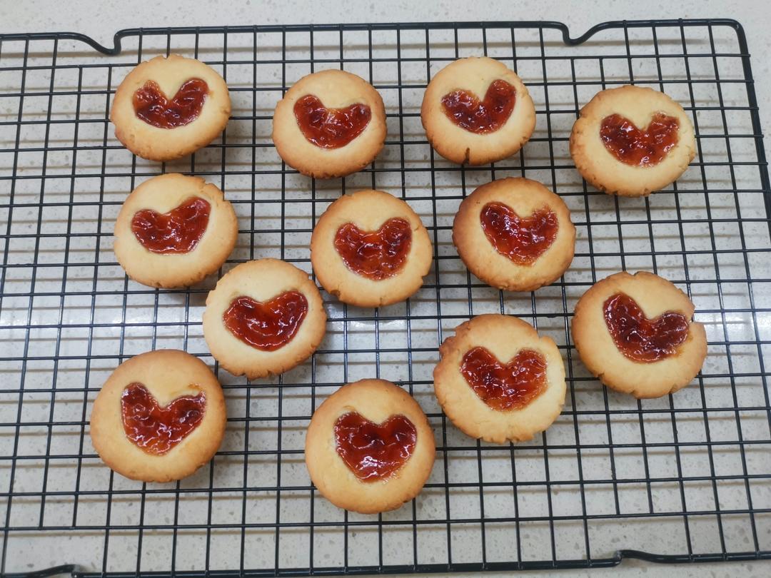 ❤️简单无需磨具｜快手0失败｜草莓果酱爱心曲奇｜做个饼干都是爱你的形状