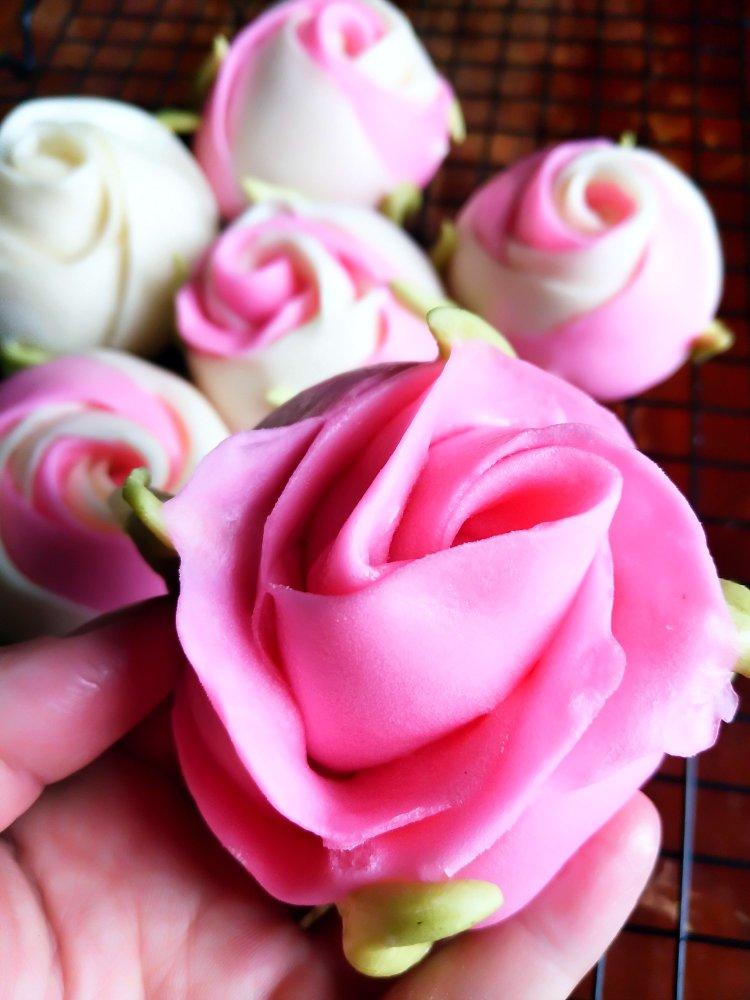 开xin的yu做的发酵面团-玫瑰花馒头原来这么简单