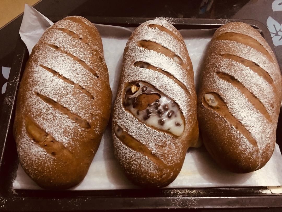 超级好吃简单好做的可可麻薯软欧面包