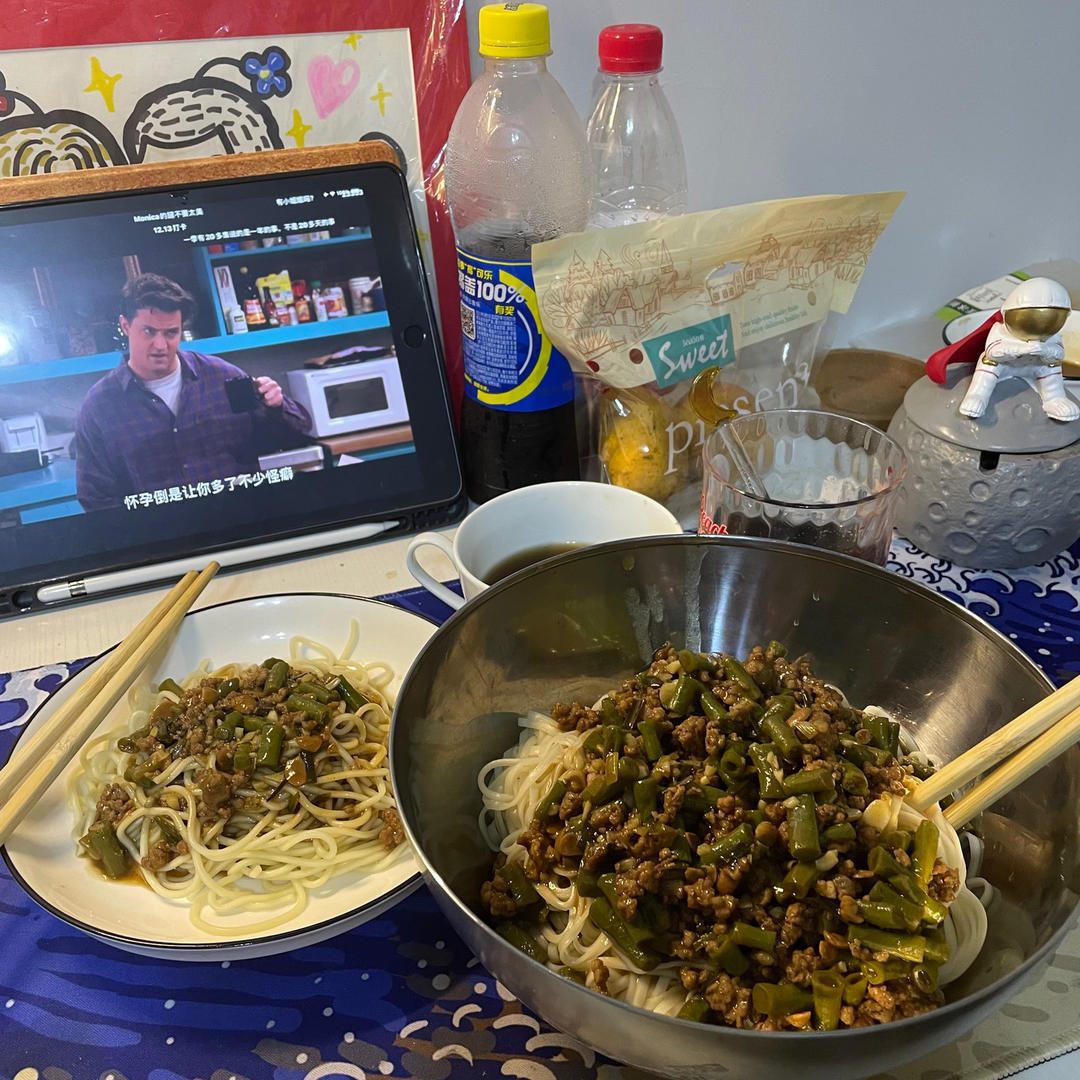 肉末豆角打卤面