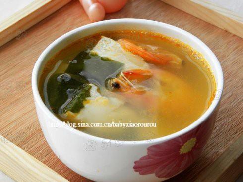 豆腐海藻鲜虾汤的做法