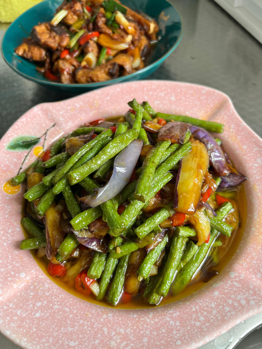 豆角烧茄子