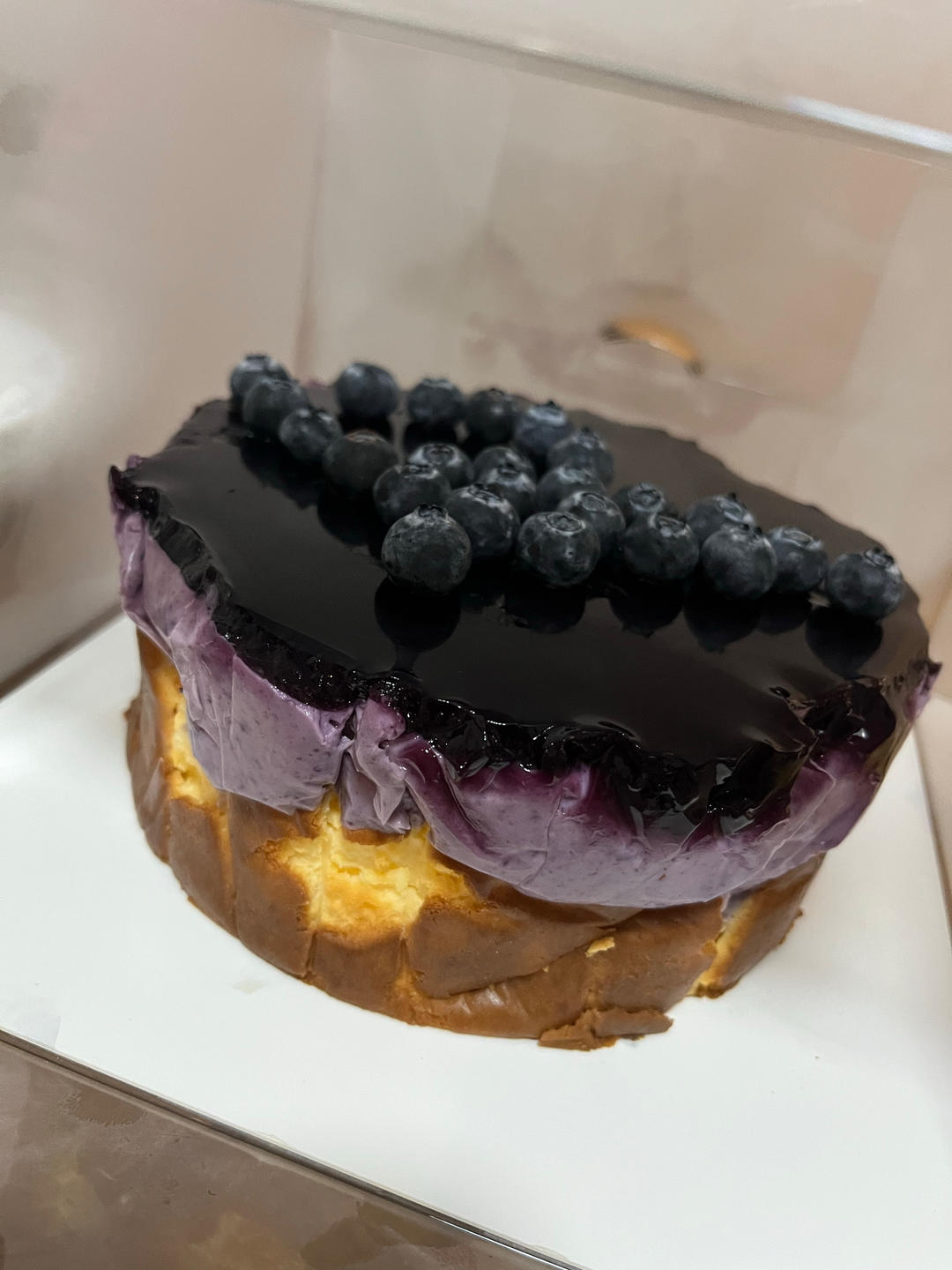 蓝莓酸奶慕斯巴斯克芝士蛋糕！双重享受！