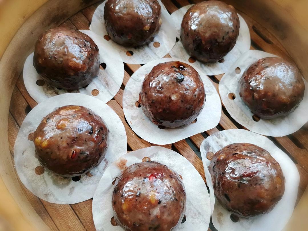 网红薄皮大馅粘豆包