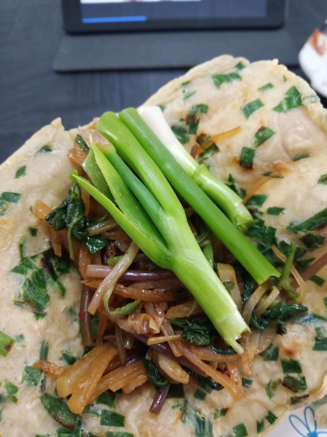荞面韭菜饼