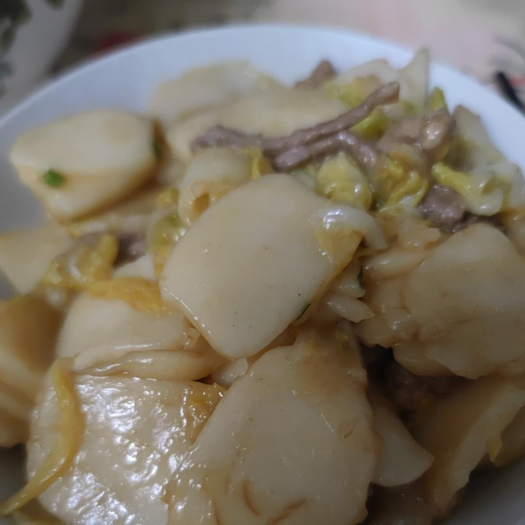 白菜炒年糕