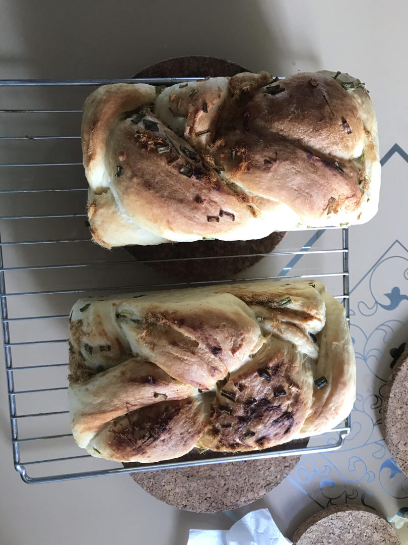 肉松香葱吐司（四种整形手法）