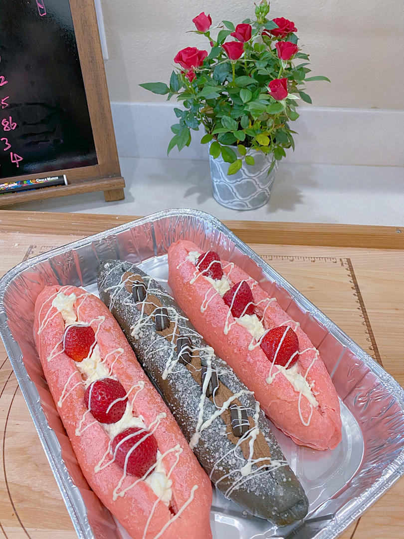 草莓🍓奥利奥魔法棒面包