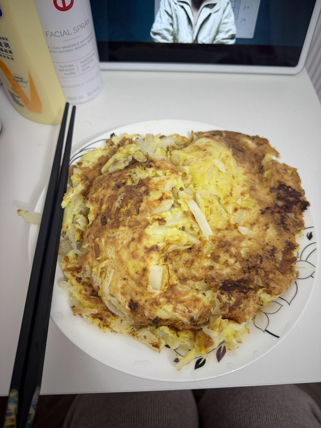 鸡蛋白萝卜丝饼
