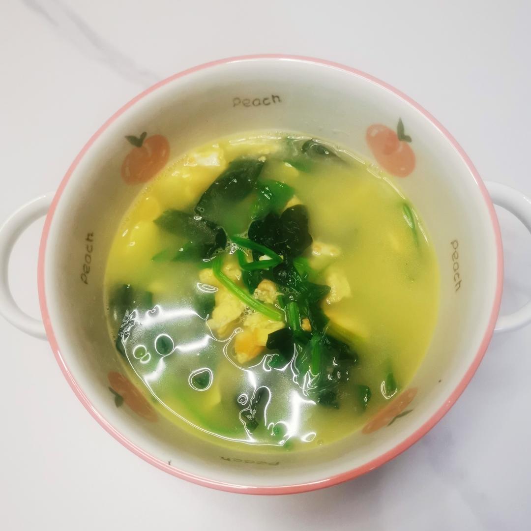 菠菜粉丝鸡蛋汤