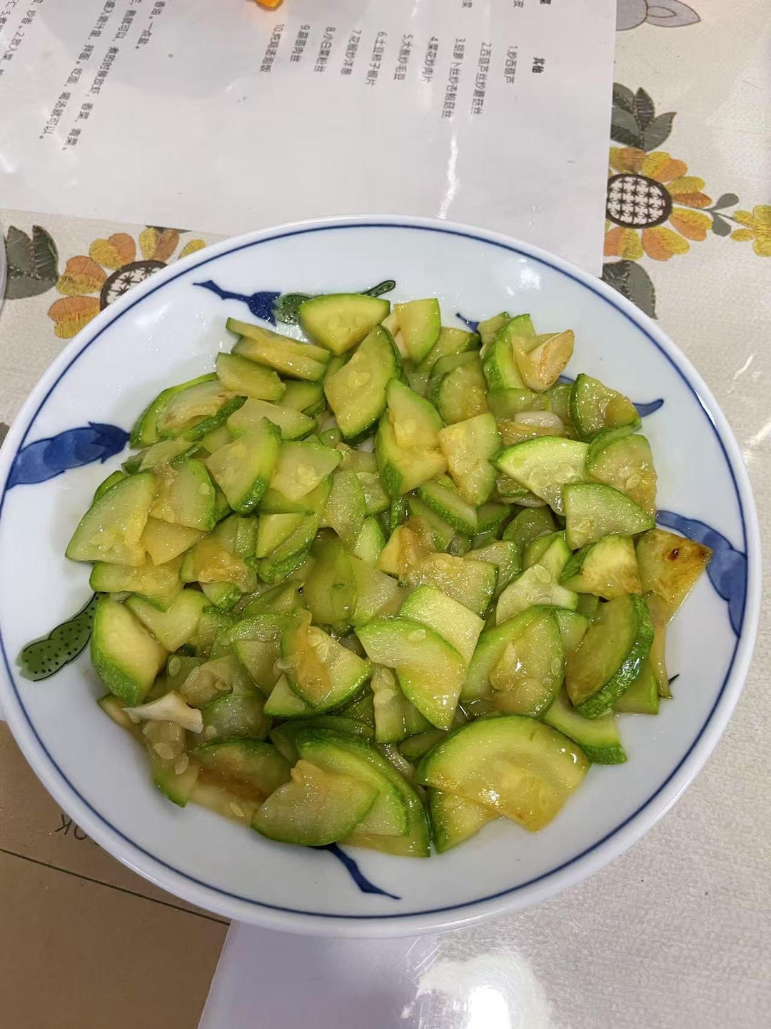 西葫芦片 最后放蒜片