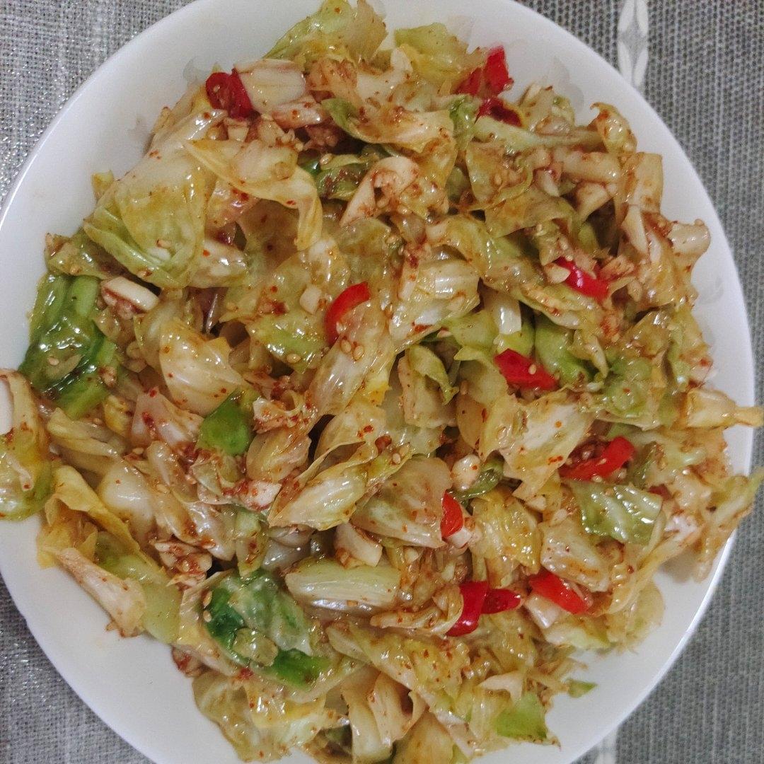 🔥比泡菜还好吃百倍～香辣包菜‼️零厨艺