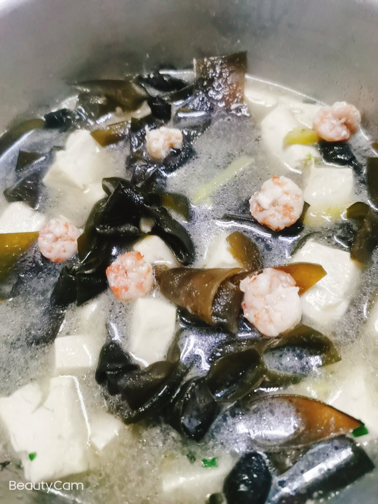 🔥超级好喝的虾仁海带豆腐汤～低脂美味还营养