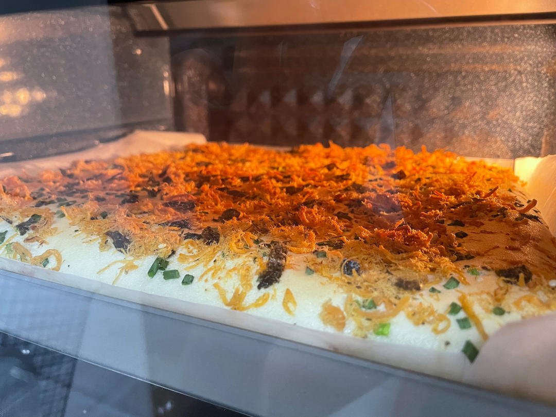 香葱海苔肉松芝麻蛋糕卷