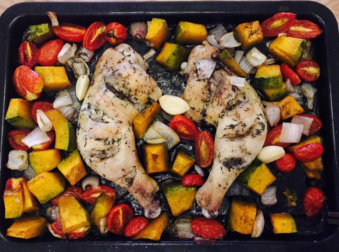 脆皮罗勒烤鸡腿