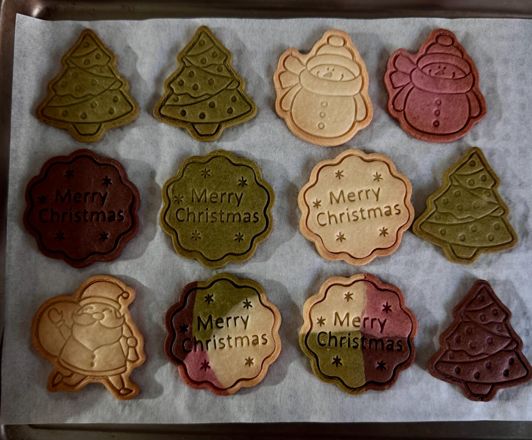 超可爱圣诞曲奇小饼干，完美治愈强迫症