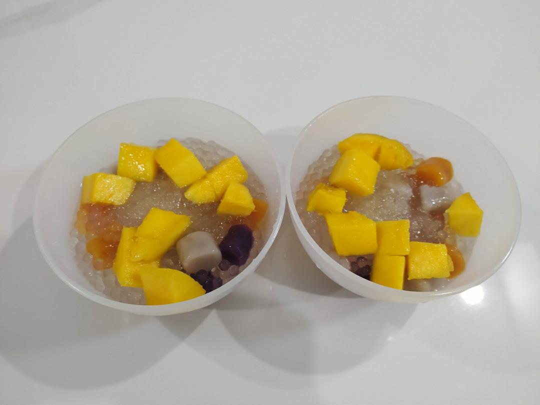 [快手甜品]懒人芋圆西米露/奶茶西米露/芒果西米露/杨枝甘露(电饭锅版)