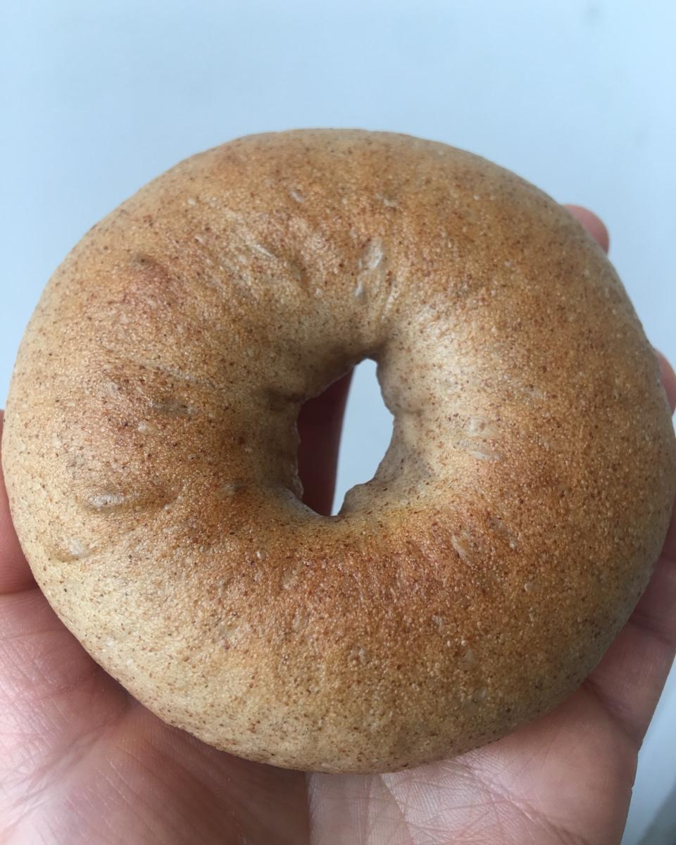 （无油）全麦黑麦贝果bagel~咬劲十足，越嚼越香