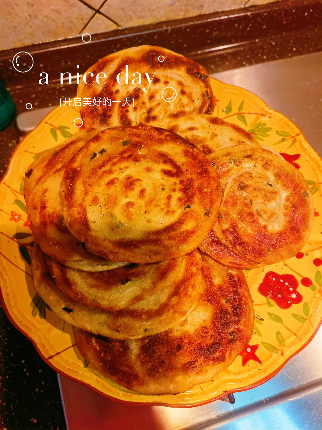 堂妈教你做飘香葱油饼