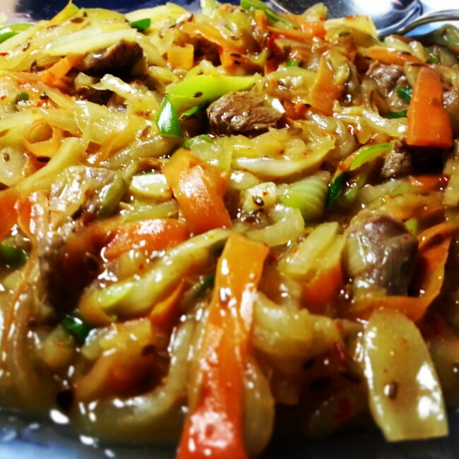 葱爆孜然羊肉