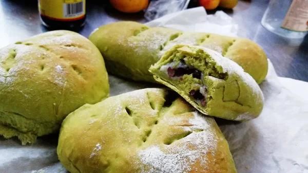 小美抹茶麻薯红豆面包
