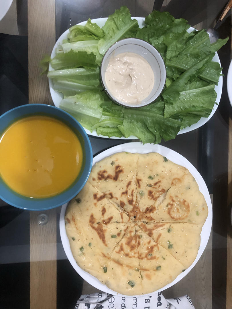 椒盐葱香发面饼