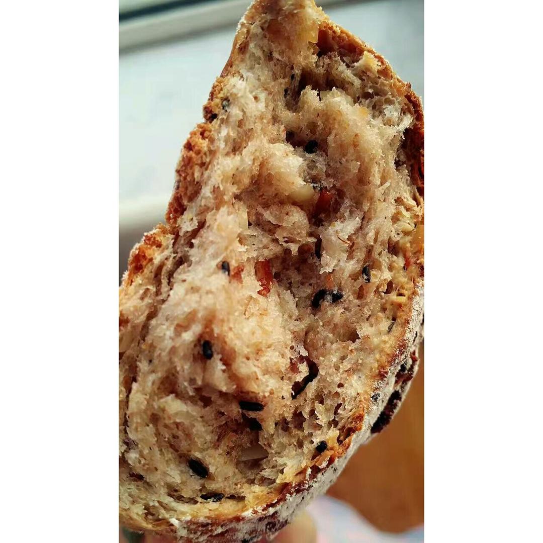 全麦核桃包～软欧包