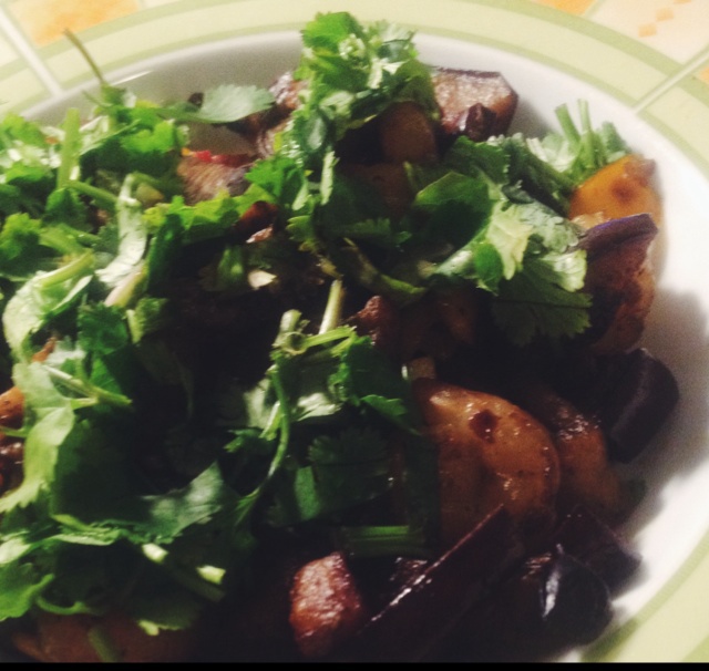 鲜虾仁烧茄子
