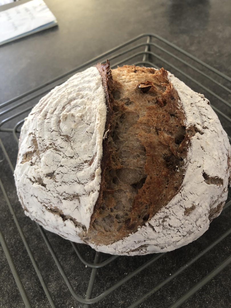 免揉坚果欧包（铸铁锅）