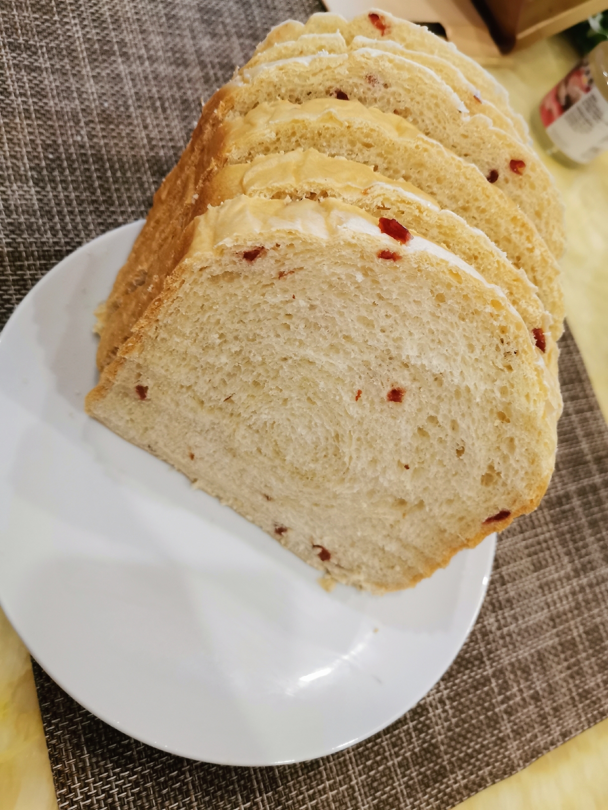 超级柔软的蔓越莓甜面包（柏翠面包机版无蛋无奶）的做法