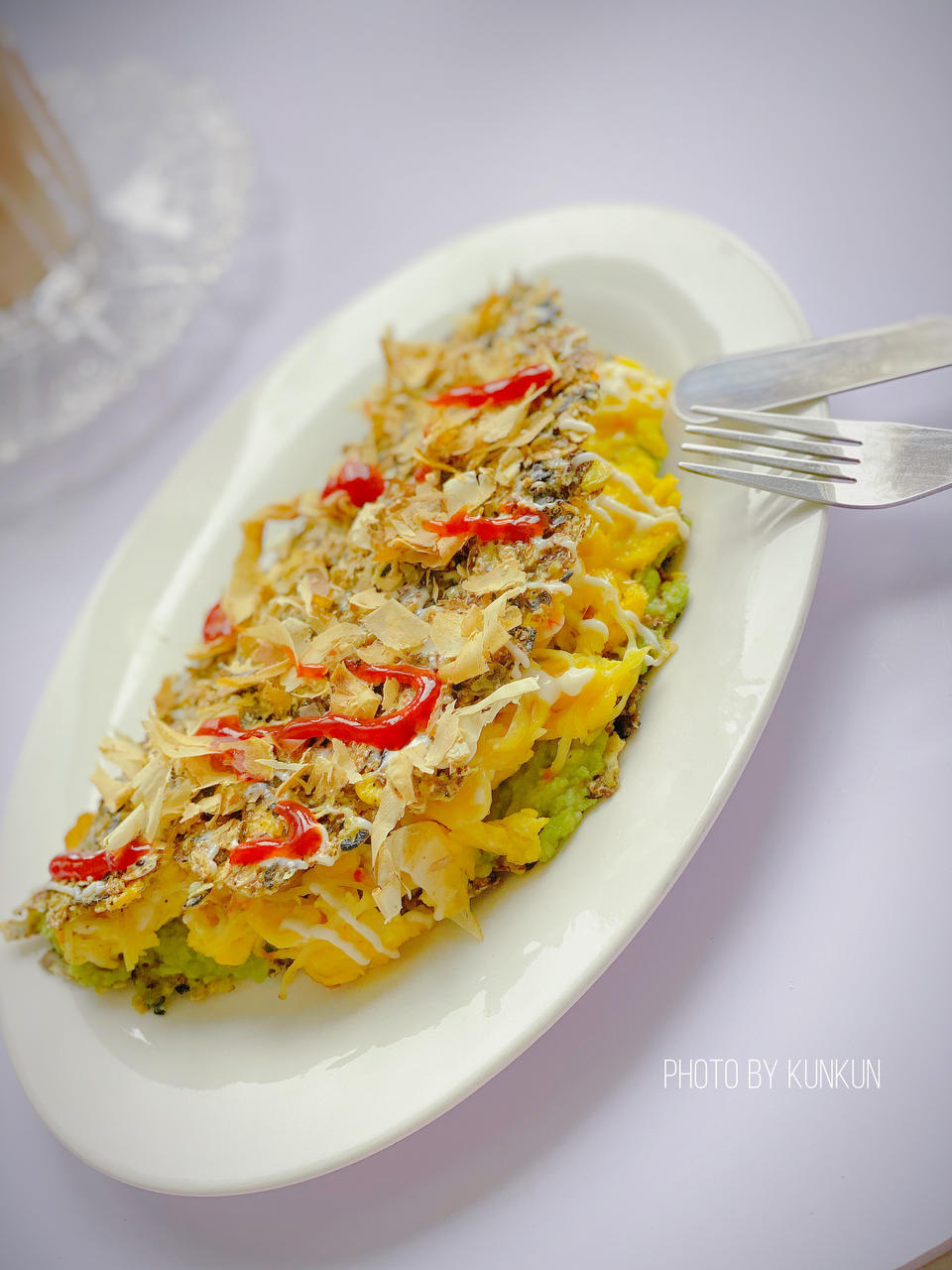减脂餐｜咸口低卡燕麦牛油果滑蛋可丽饼