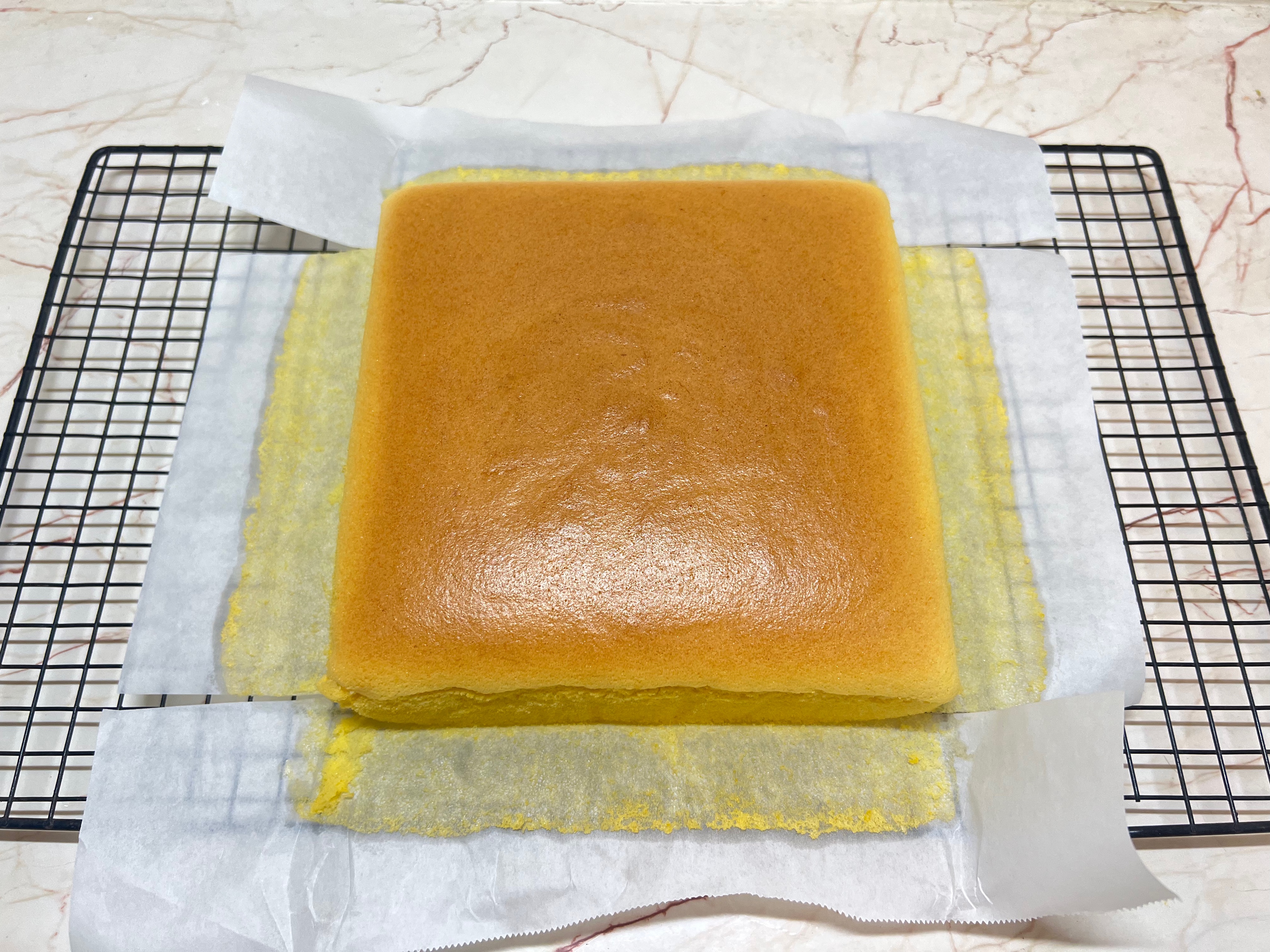 金灿灿的南瓜古早蛋糕‼️淡淡南瓜香的做法 步骤16