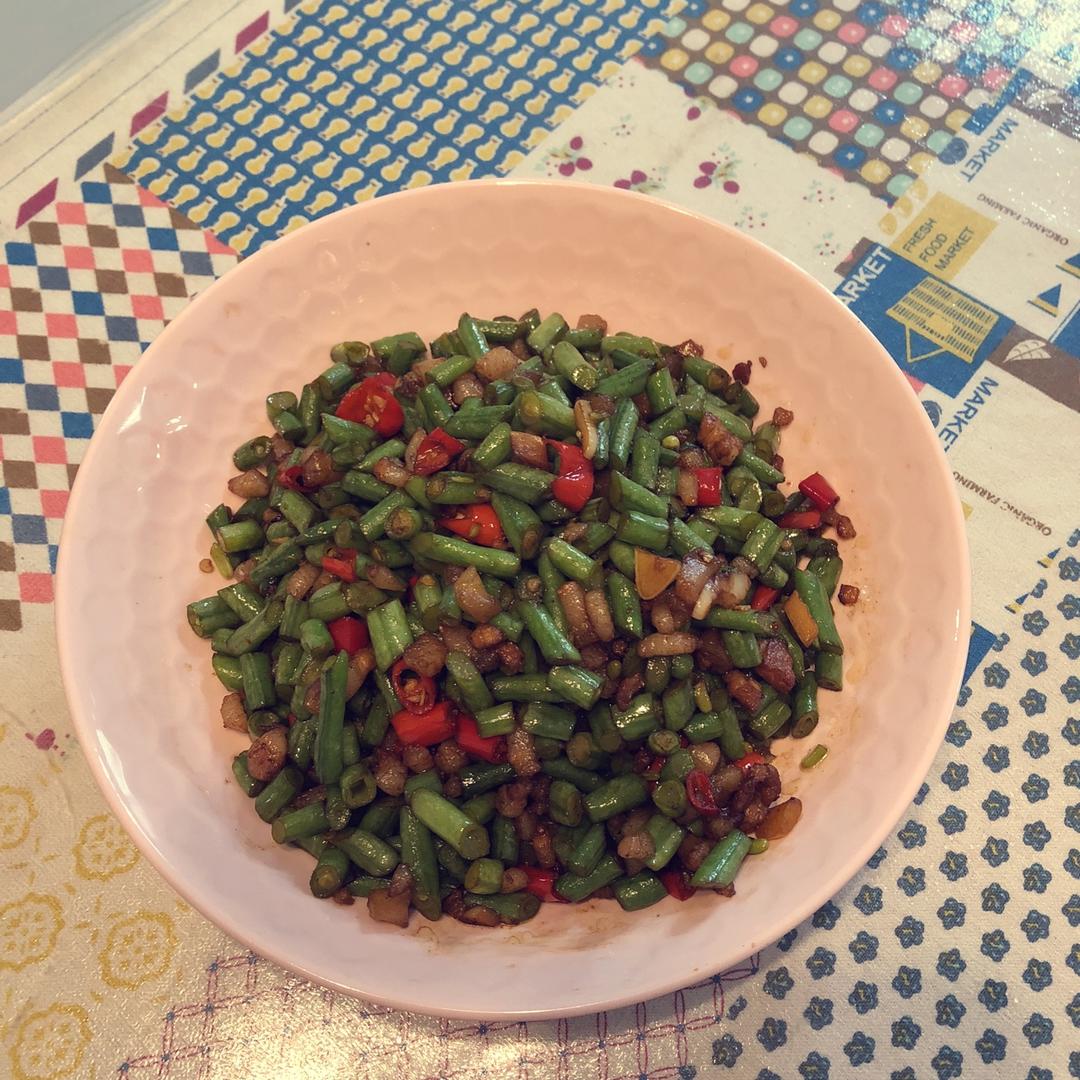 肉沫豆角下饭菜