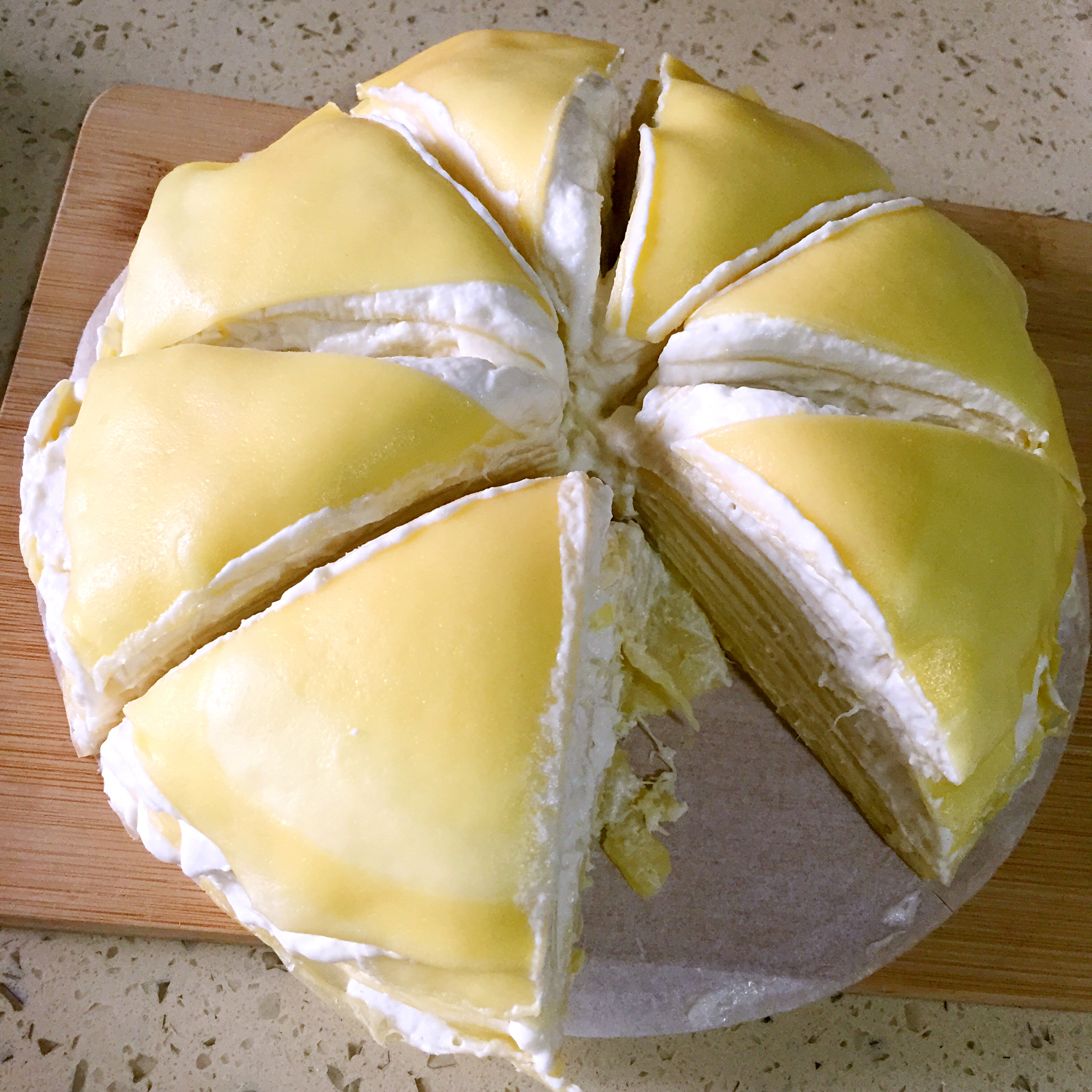 榴莲千层蛋糕#皮黑森林#