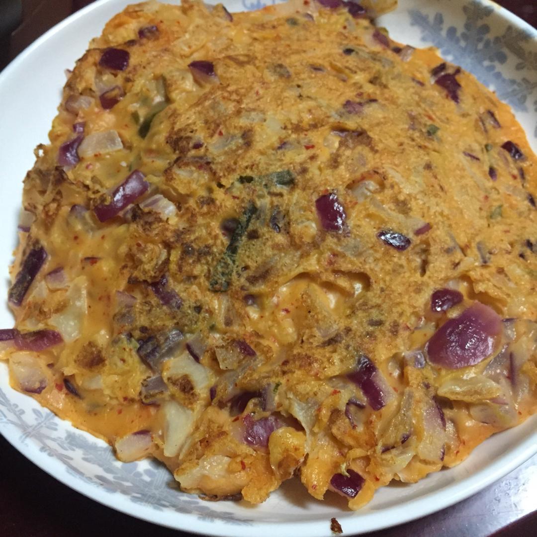 堂妈教你做泡菜饼