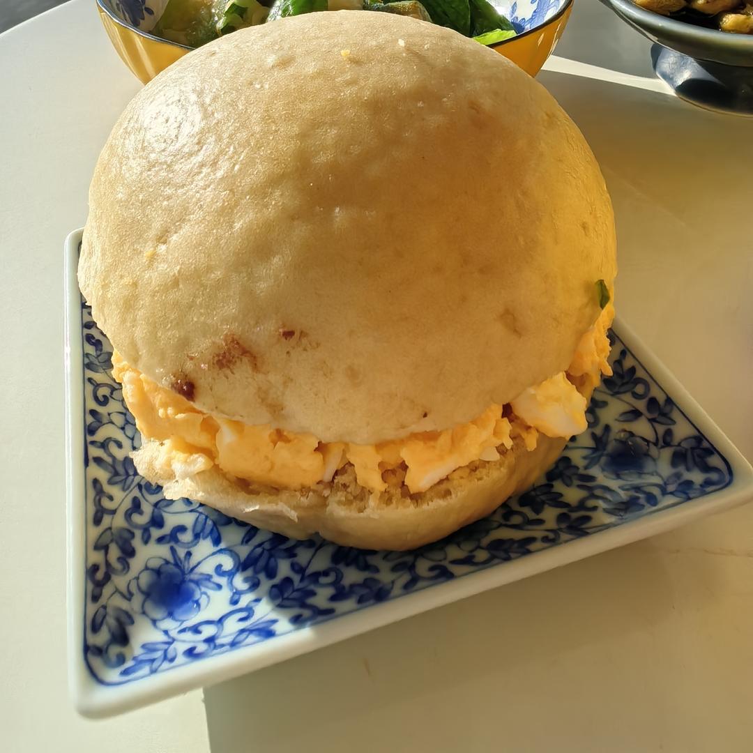 大蒜鸡蛋白馒头